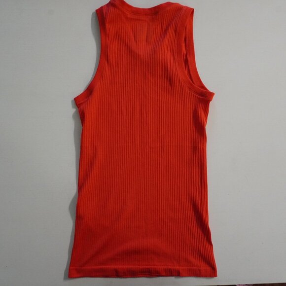 Athleta Ribbed Orange Red Racerback Tank - Picture 7 of 7